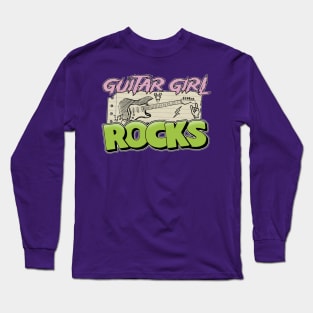 Guitar Girl Rocks Long Sleeve T-Shirt